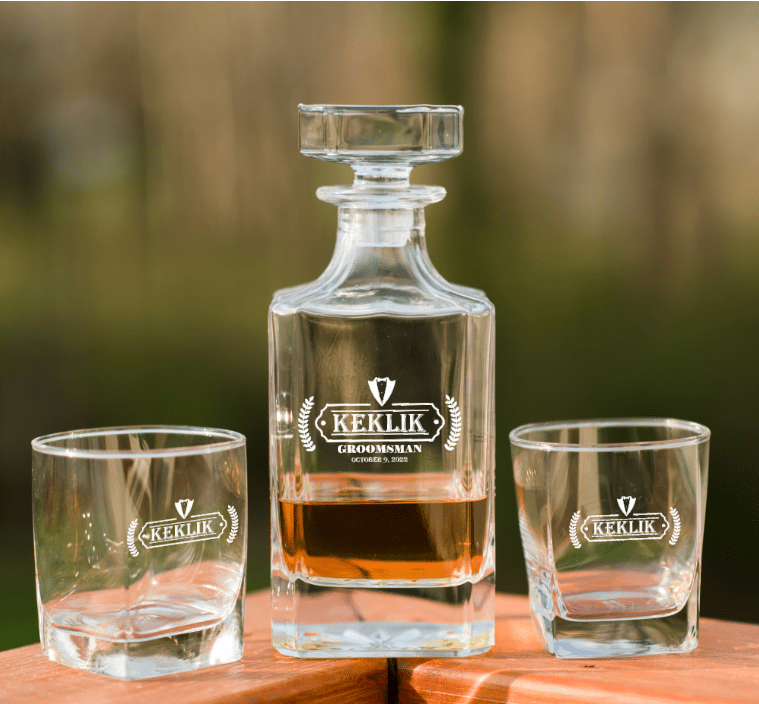 personalized groomsmen decanter set