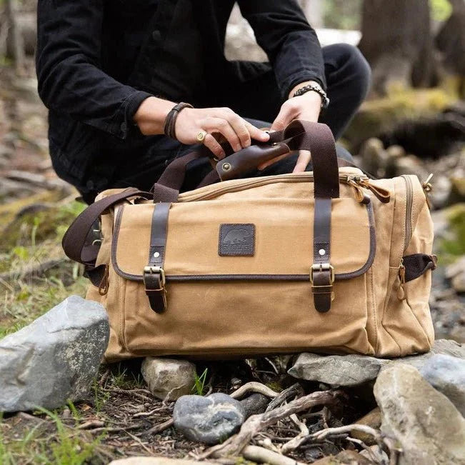 Unique Personalized Carry - on Canvas Duffle Customized Duffle Bag Gifts for Men by Groovy Guy