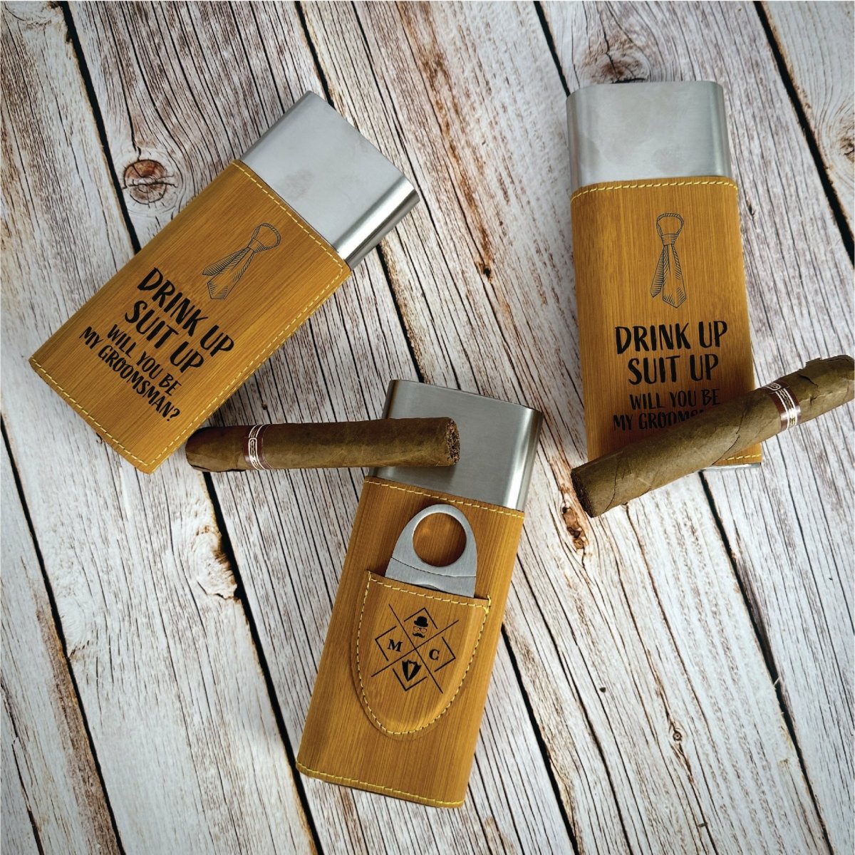 Unique Personalized Puff And Swig Groomsmen Proposal Customized Gifts for Men by Groovy Guy