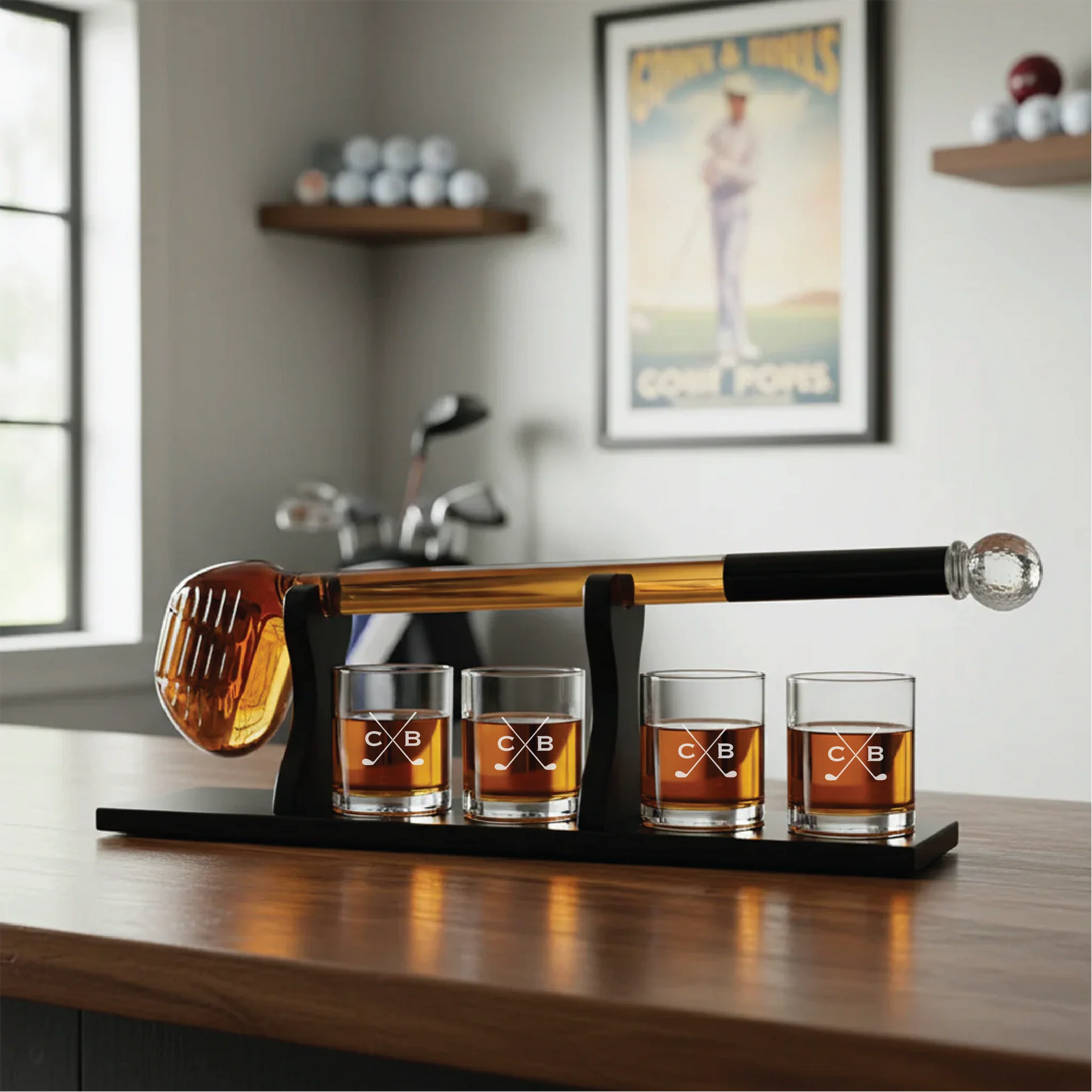 Custom Golf Club Whiskey Decanter