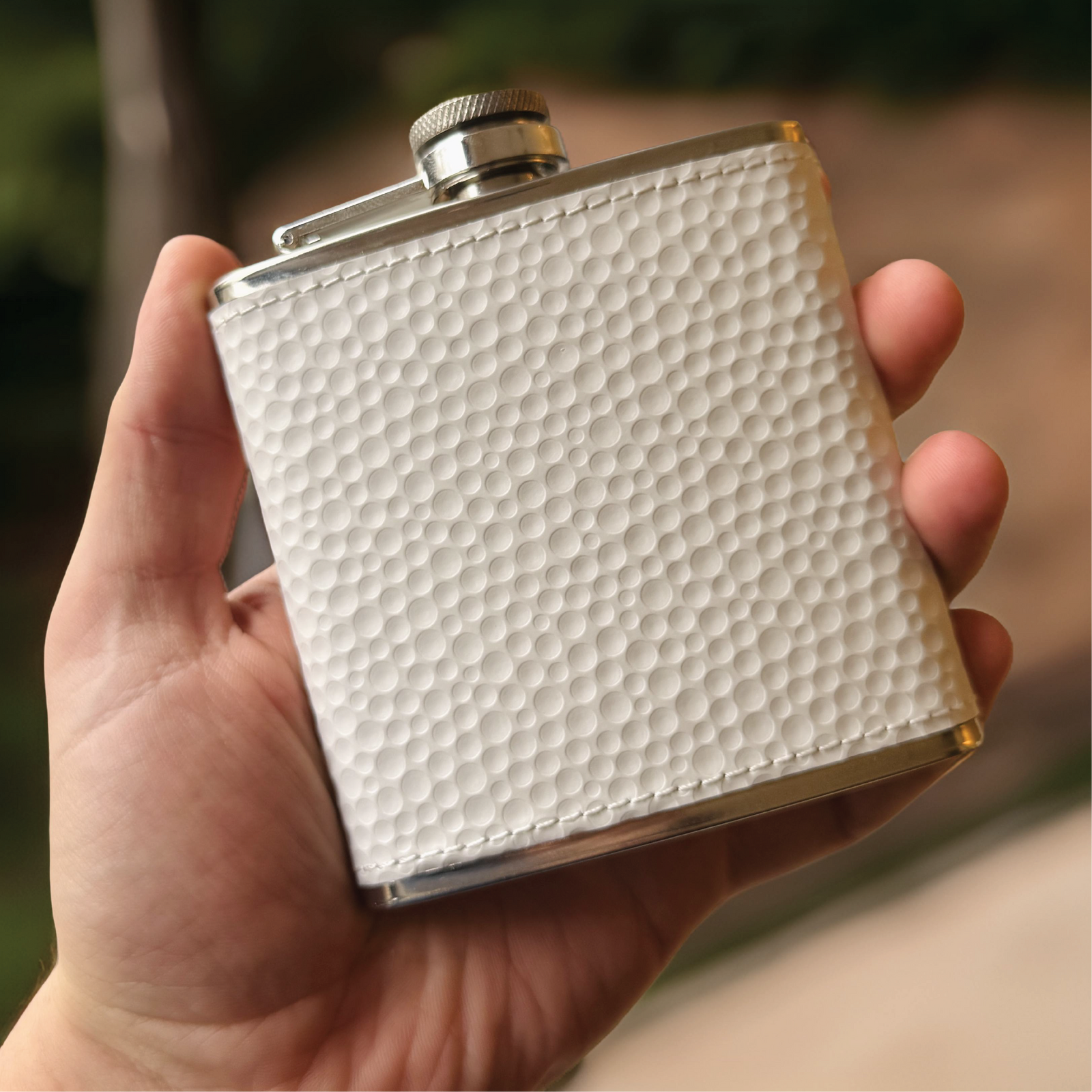 Golfer with Dimple Flask