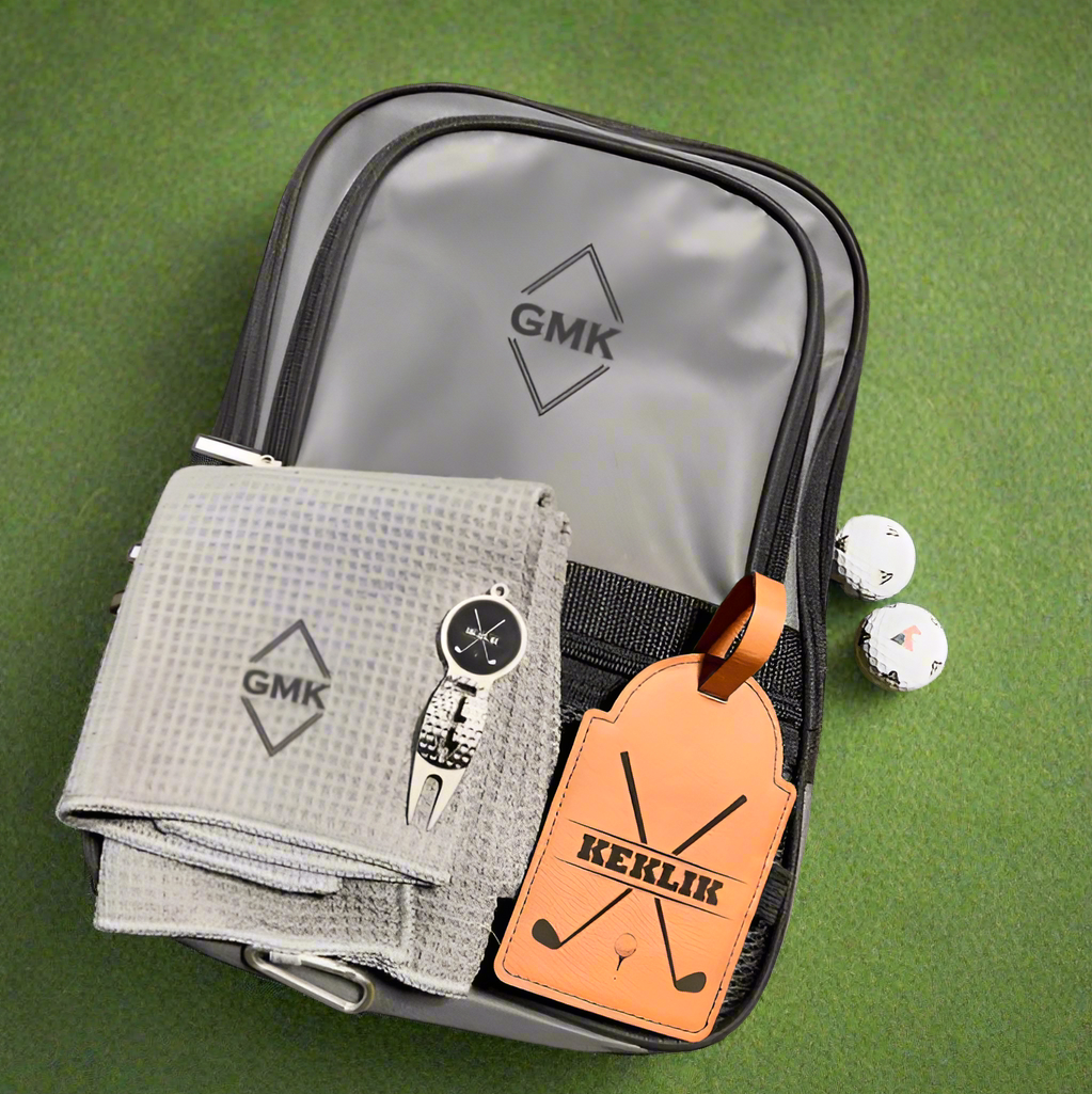 Unique Personalized Golfer's Go To Gift Set Customized Golf Lasers Gifts for Men by Groovy Guy