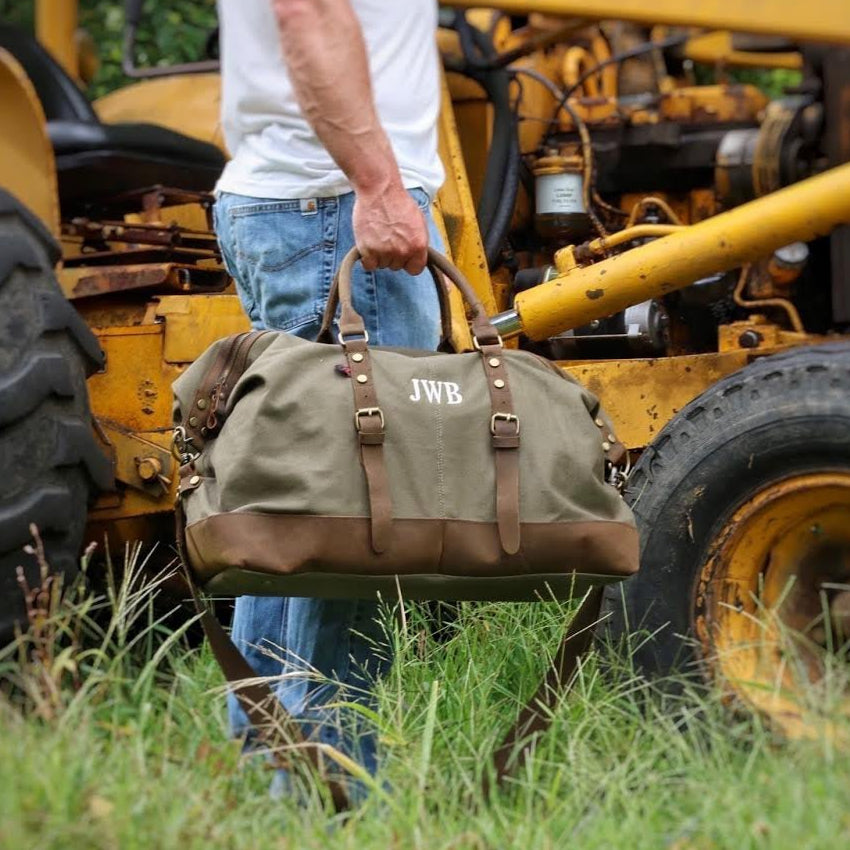 Groovy Threads Personalized Canvas Weekender Bag by Groovy Groomsmen Gifts