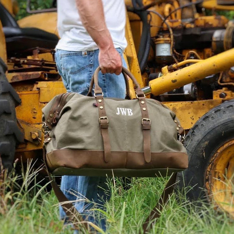 Groovy Threads Personalized Canvas Weekender Bag by Groovy Groomsmen Gifts