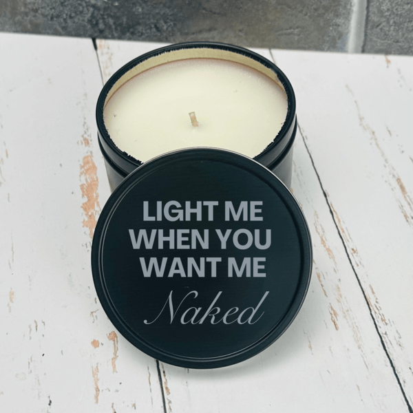 Unique Personalized Embrace Love's Light Customized candle Gifts for Men by Groovy Guy
