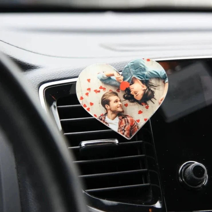 Unique Personalized Photo Car Air Freshener Customized Anniversary Gifts for Men by Groovy Guy
