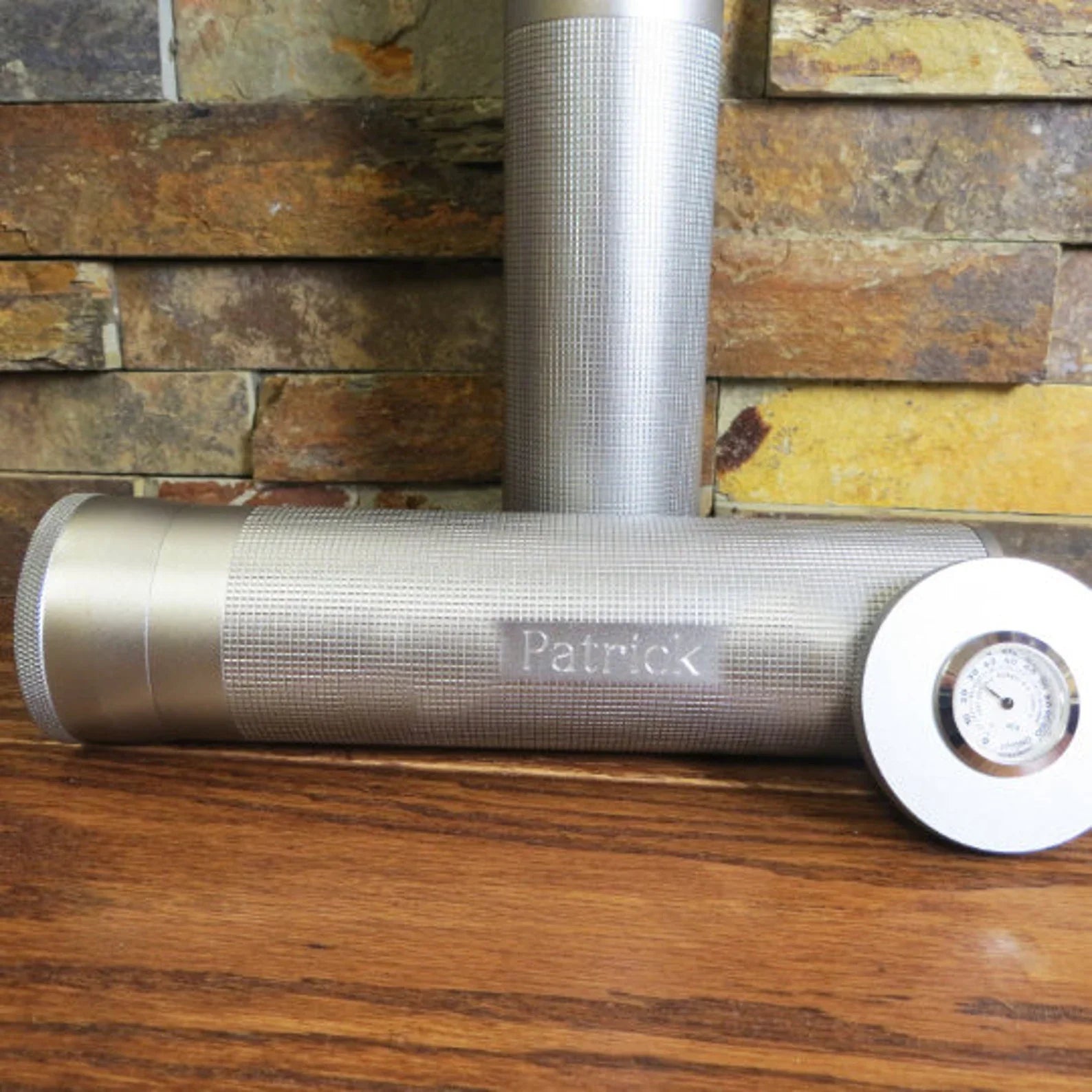 Unique Personalized Silver Personalized Travel Humidor Customized humidor Gifts for Men by Groovy Guy