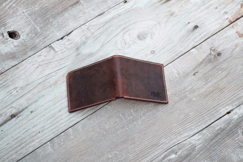 Unique Personalized Leather Bucks In a Box Custom Wallet Customized Wallet Gifts for Men by Groovy Guy