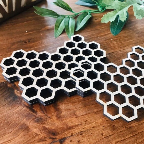 Unique Personalized Bee Hive Coaster Set Customized Coasters Gifts for Men by Groovy Guy