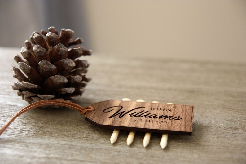 Unique Personalized Bunker Bag Tag Customized Golf Gifts for Men by Groovy Guy