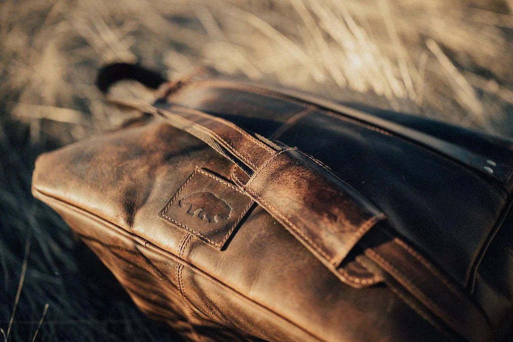 Unique Personalized Rugged Leather Messenger Bag Customized Messenger Bag Gifts for Men by Groovy Guy