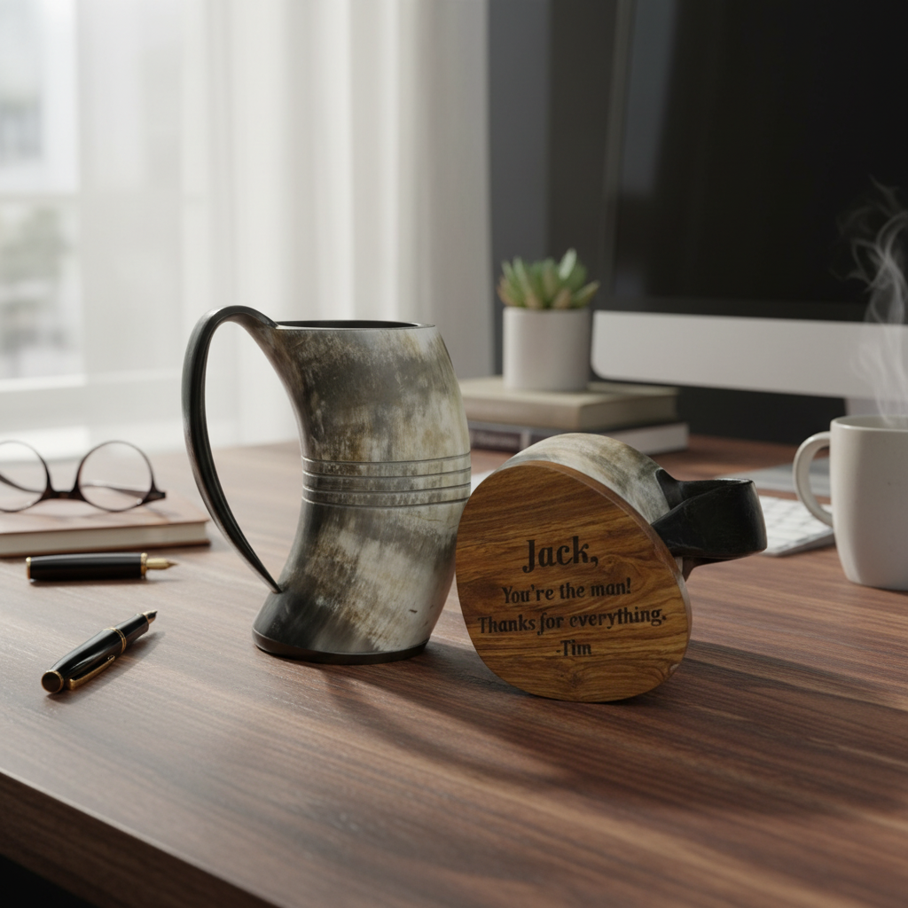 Personalized Viking Horn Mug
