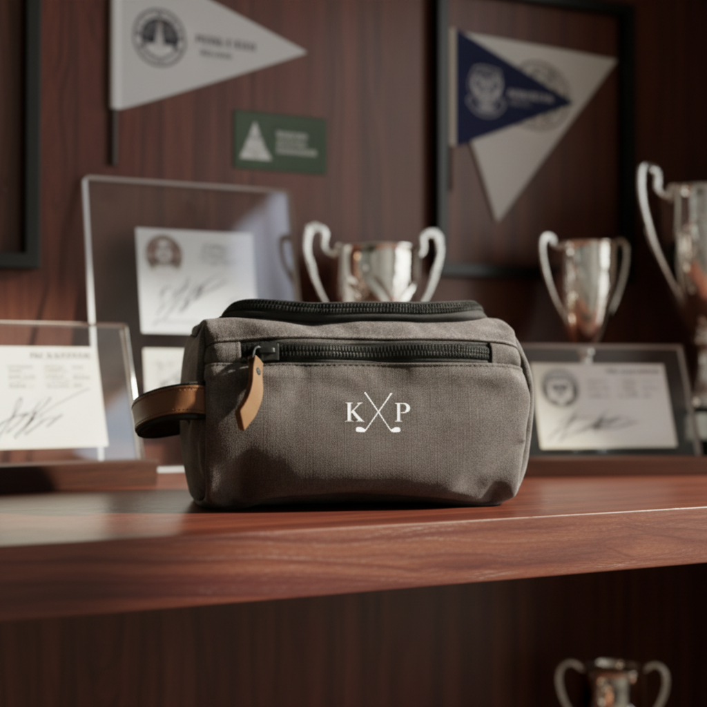 Crossed Golf Club Toiletry Bag