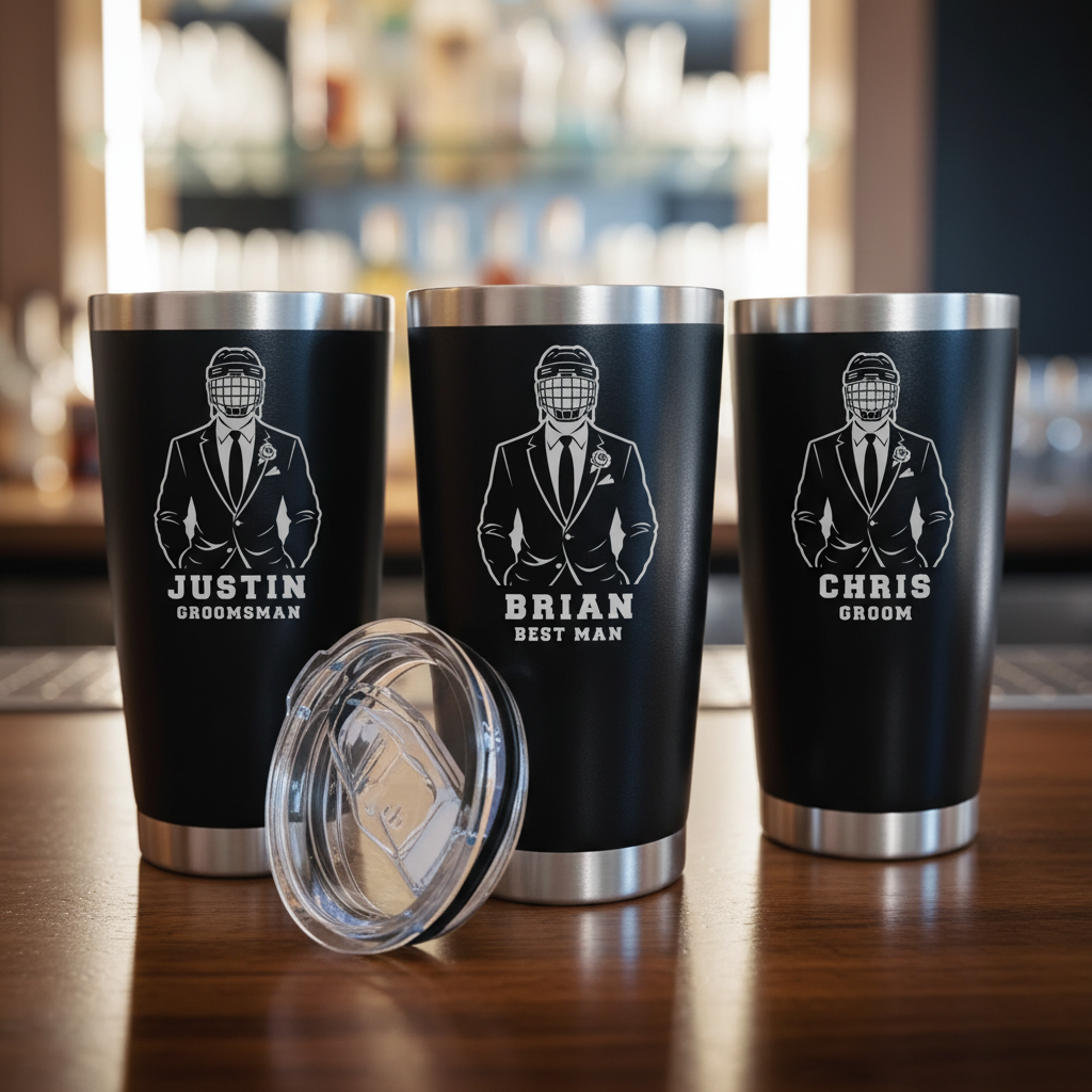 Hat Trick Groomsmen Tumbler