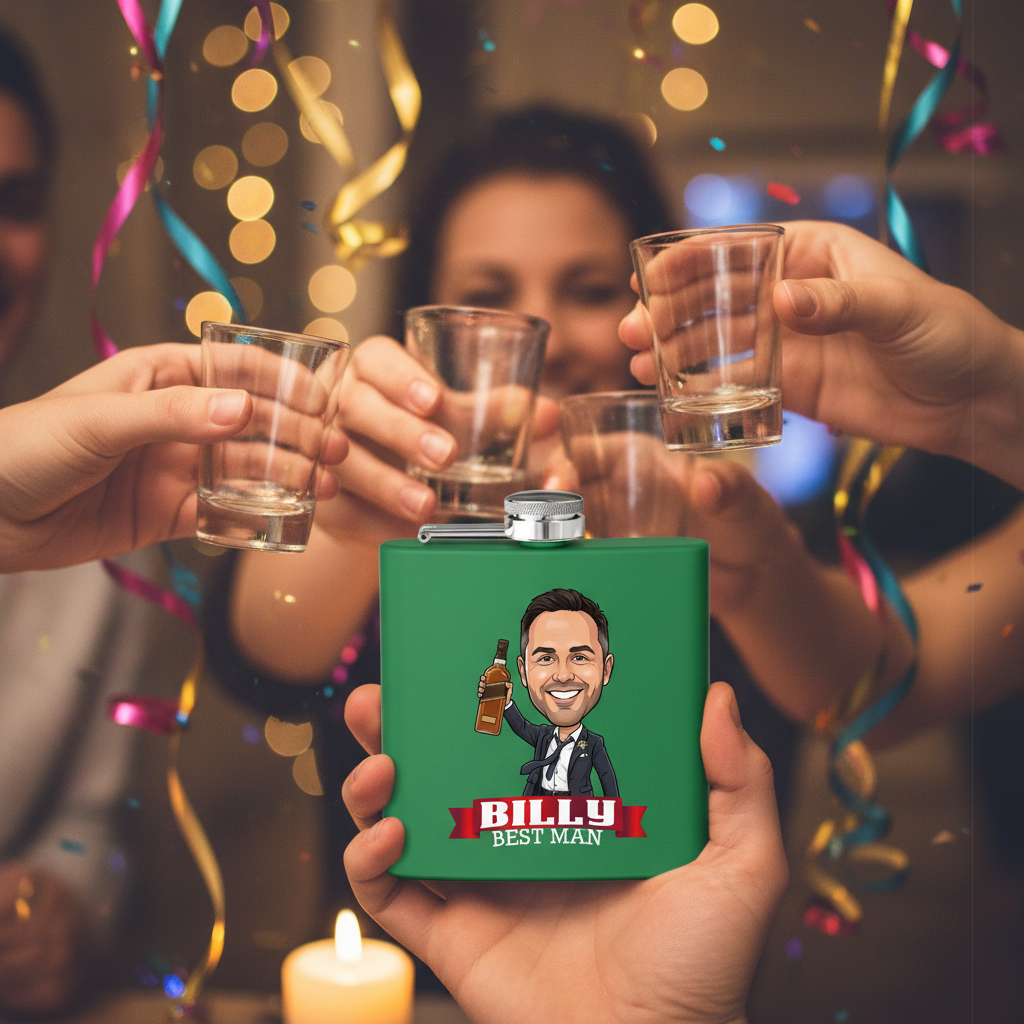 Wedding Party Hip Flask