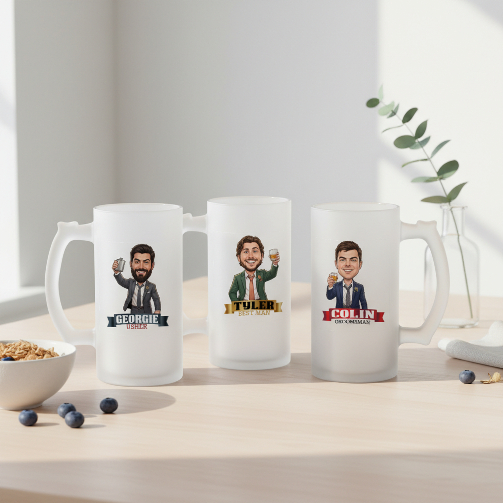 Groomsmen Frosted Beer Mug