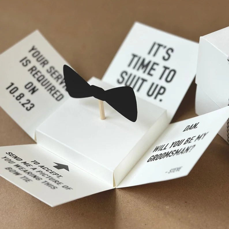 Proposal Box Funny Groomsman Proposal Box by Groovy Groomsmen Gifts