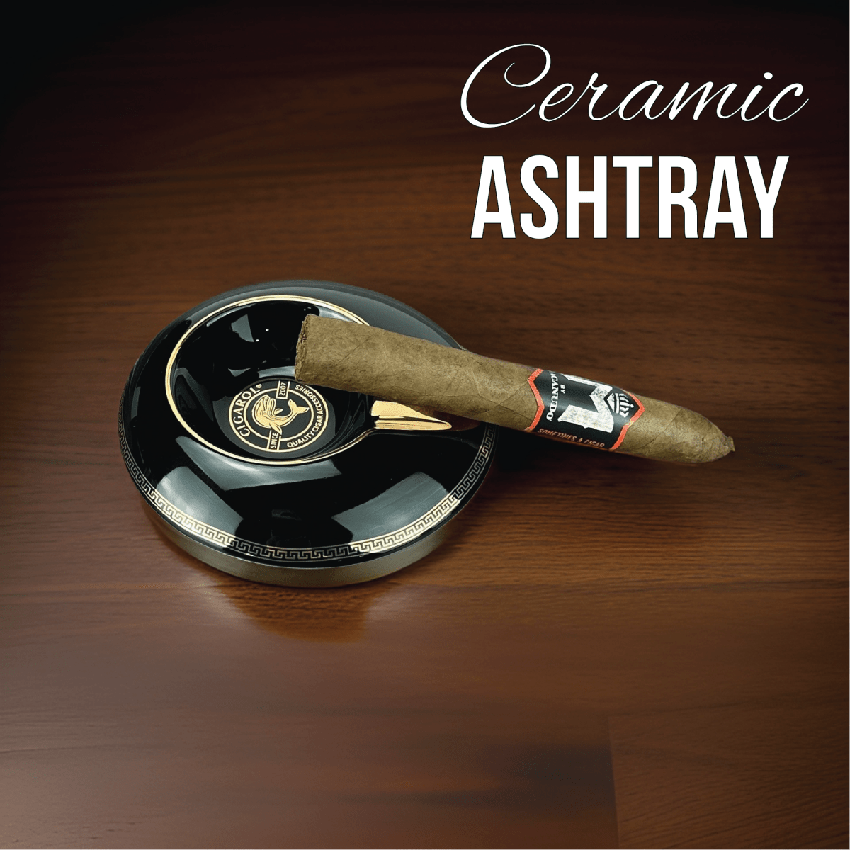 Unique Personalized Sir Stogie Set Customized Ashtray Gifts for Men by Groovy Guy