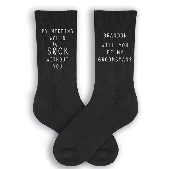 Socks Personalized Groomsmen Proposal Socks by Groovy Groomsmen Gifts