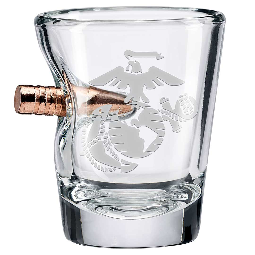 Unique Personalized US Military Bar Glasses Customized Handmade Glass Gifts for Men by Groovy Guy
