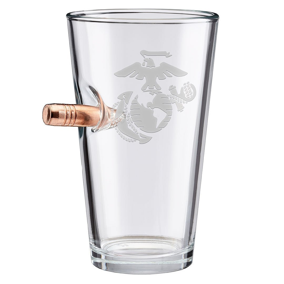 Unique Personalized US Military Bar Glasses Customized Handmade Glass Gifts for Men by Groovy Guy