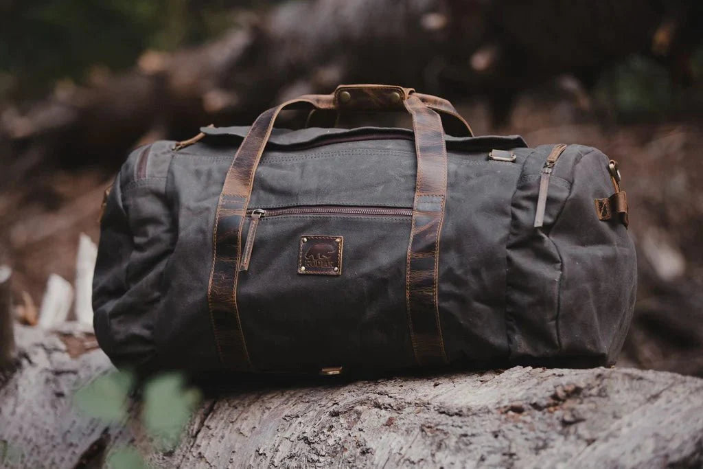 Unique Personalized Camping Canvas Duffel Customized Duffle Bag Gifts for Men by Groovy Guy