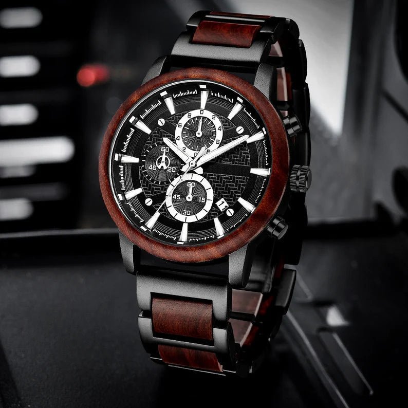 Watches Black Sandal Wood Watch by Groovy Groomsmen Gifts