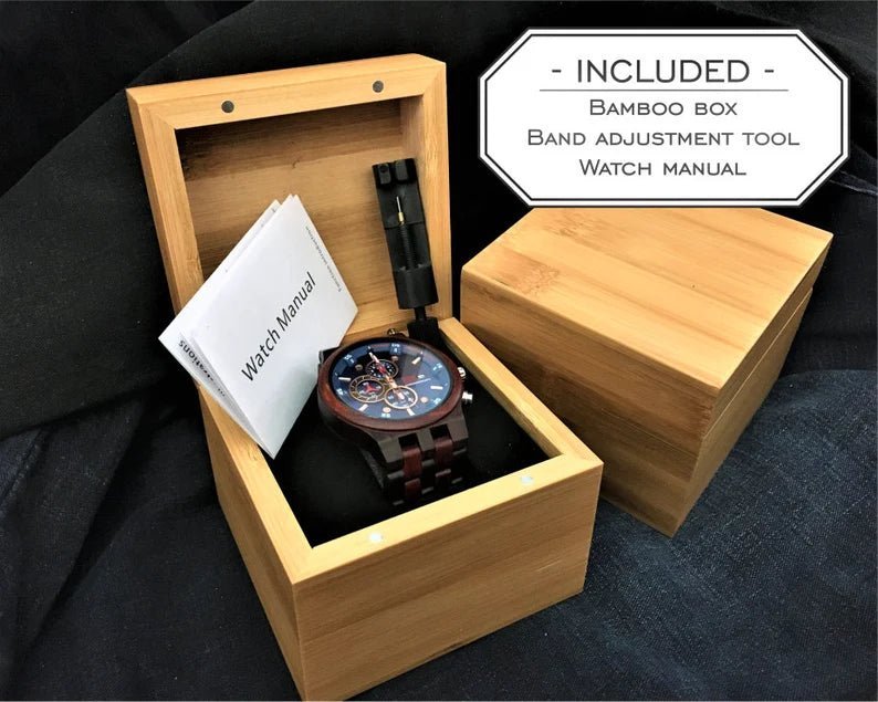 Watches Chronograph Walnut Watch by Groovy Groomsmen Gifts