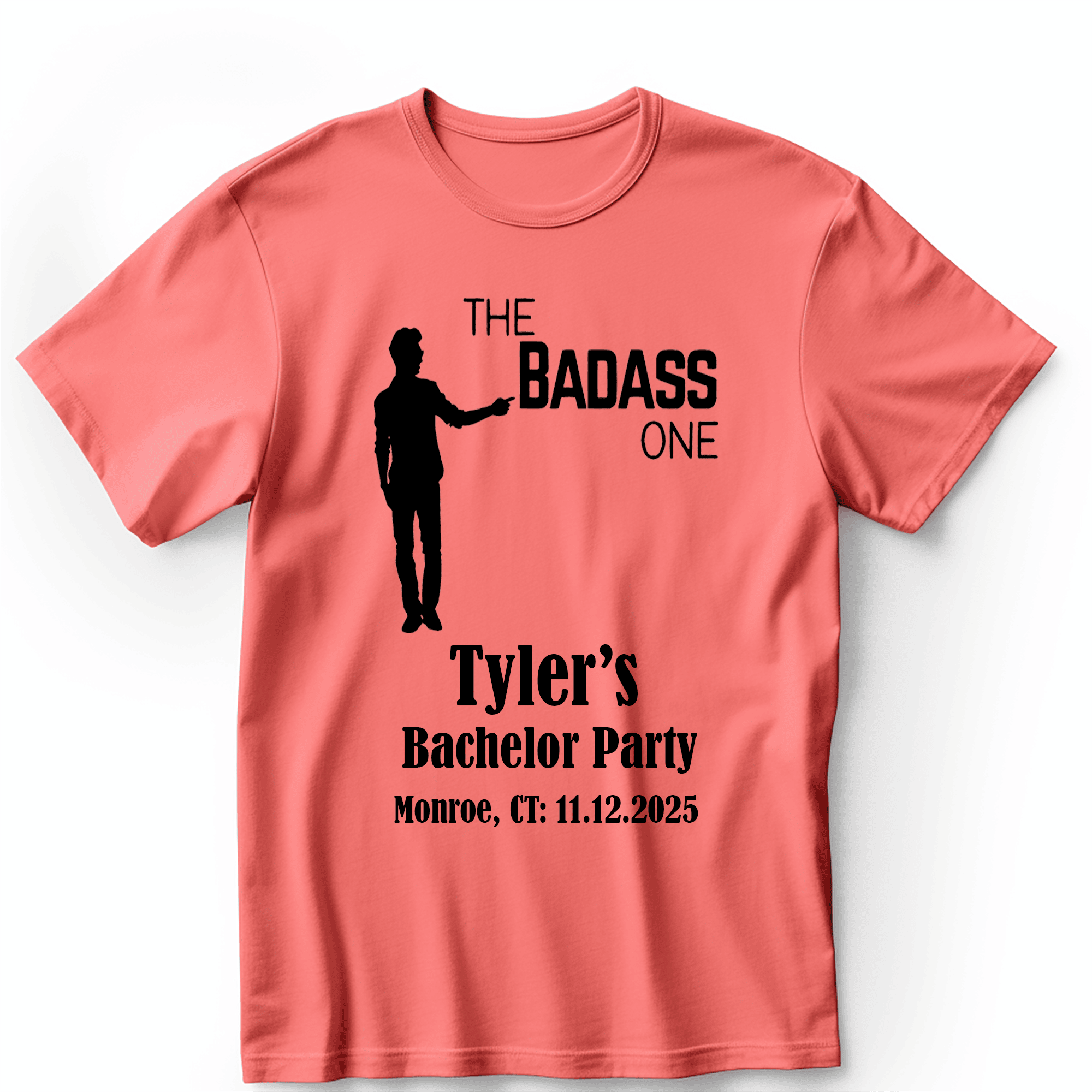 Light Red Mens T-Shirt With The Badass One Design