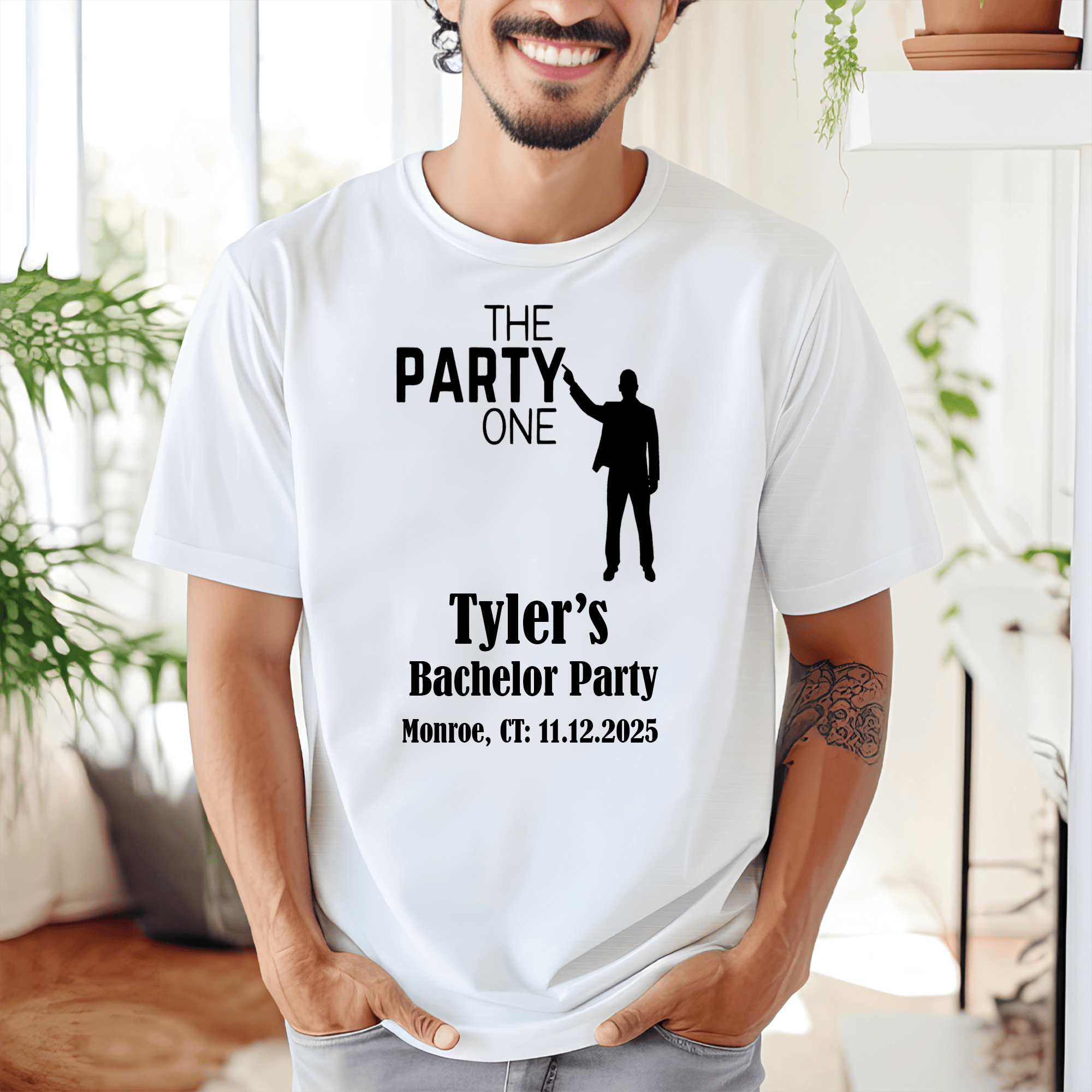 Grey Mens T-Shirt With The Party One Design