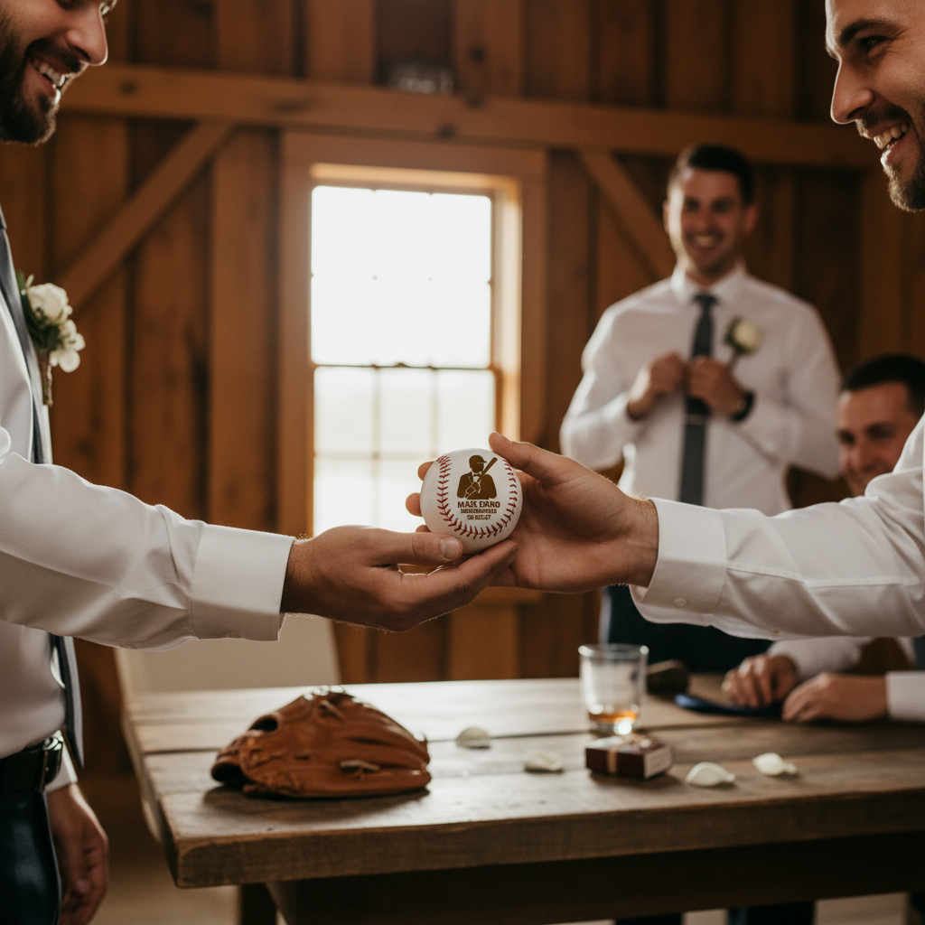 Diamond Classic Personalized Groomsmen Baseball