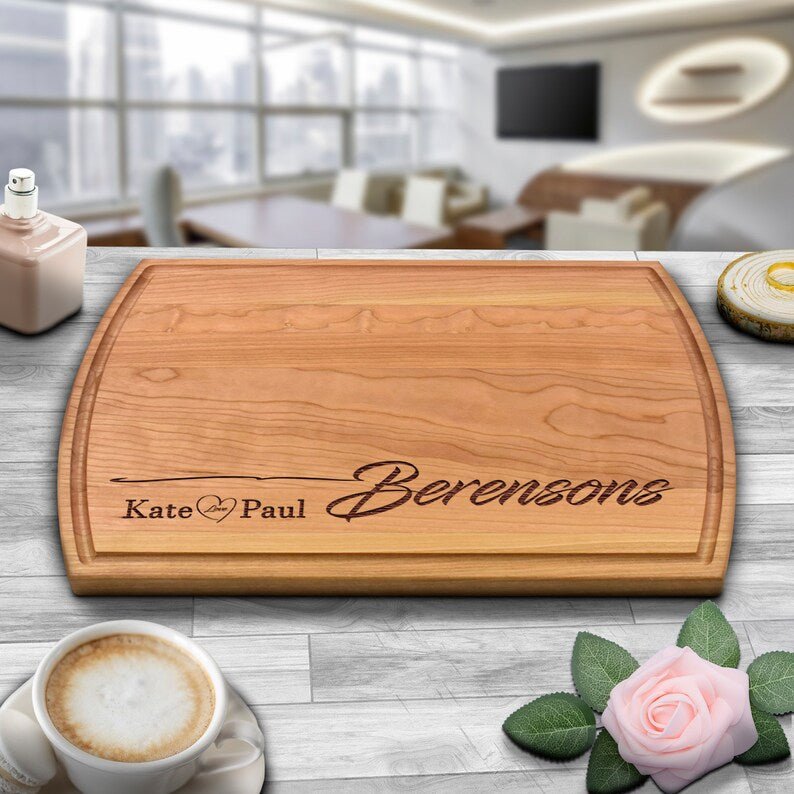 Unique Personalized The Lovers' Cutting Board Customized Cutting Board Gifts for Men by Groovy Guy