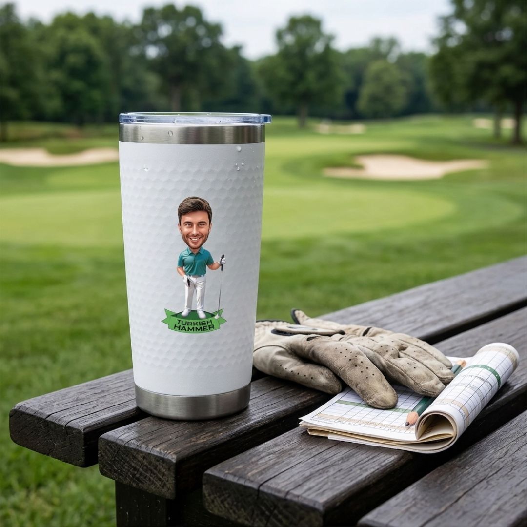 Fun Golf Caricature Tumbler
