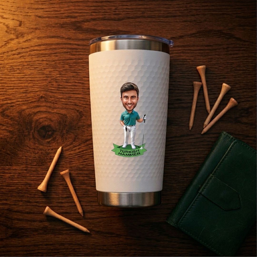 Fun Golf Caricature Tumbler
