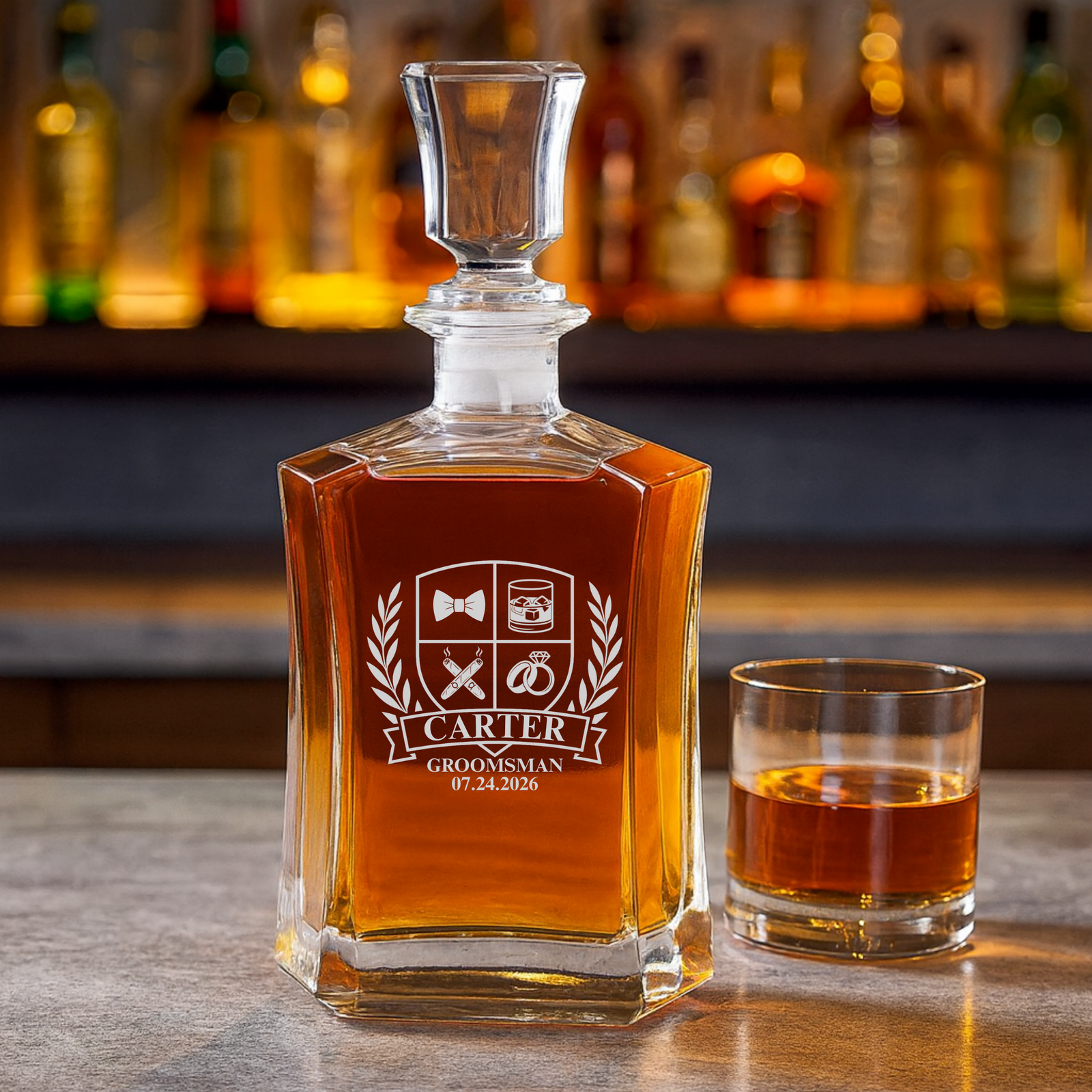 Luxury Wedding Whiskey Decanter