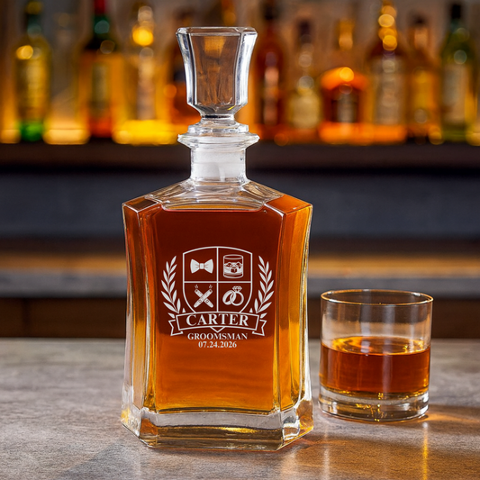 Luxury Wedding Whiskey Decanter