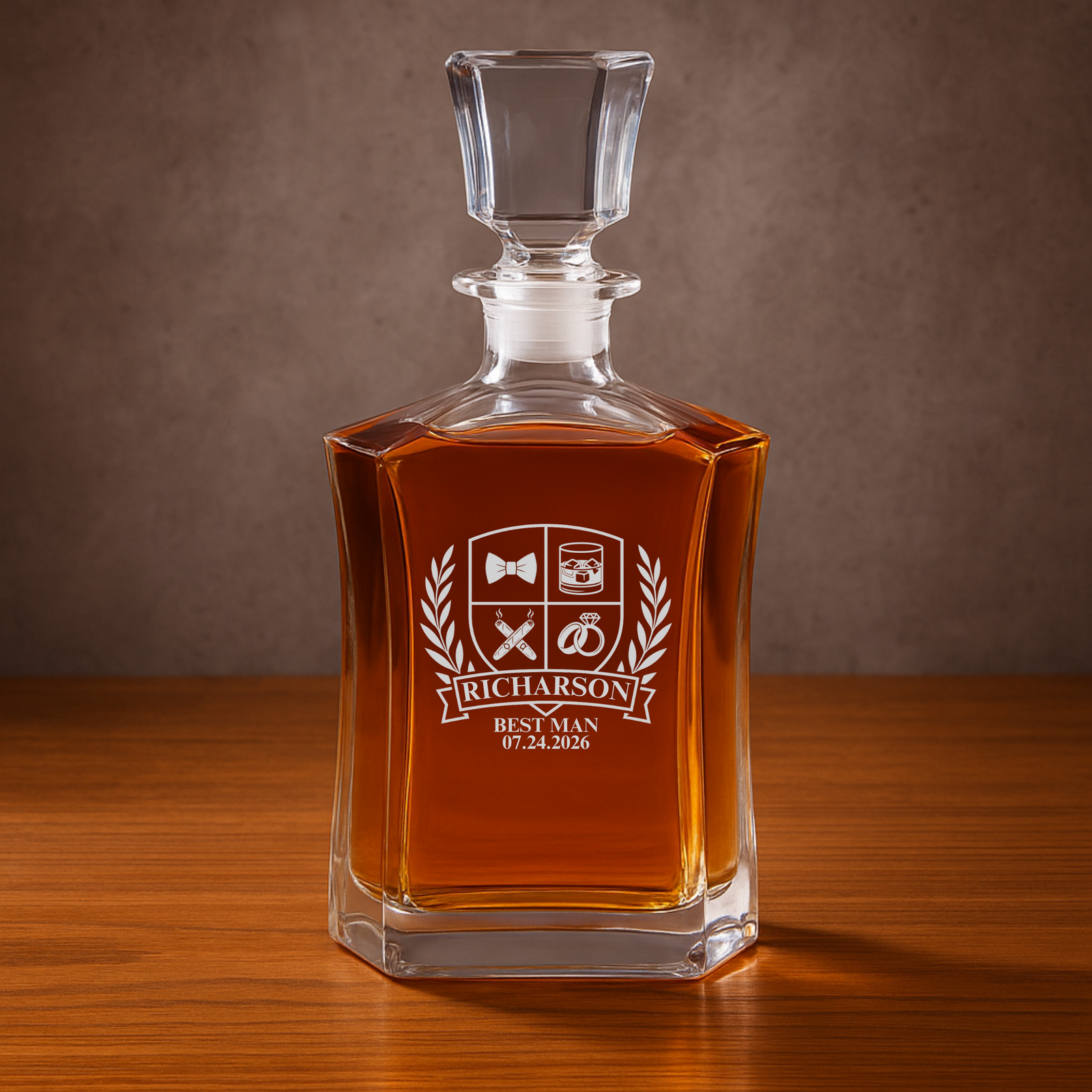 Luxury Wedding Whiskey Decanter