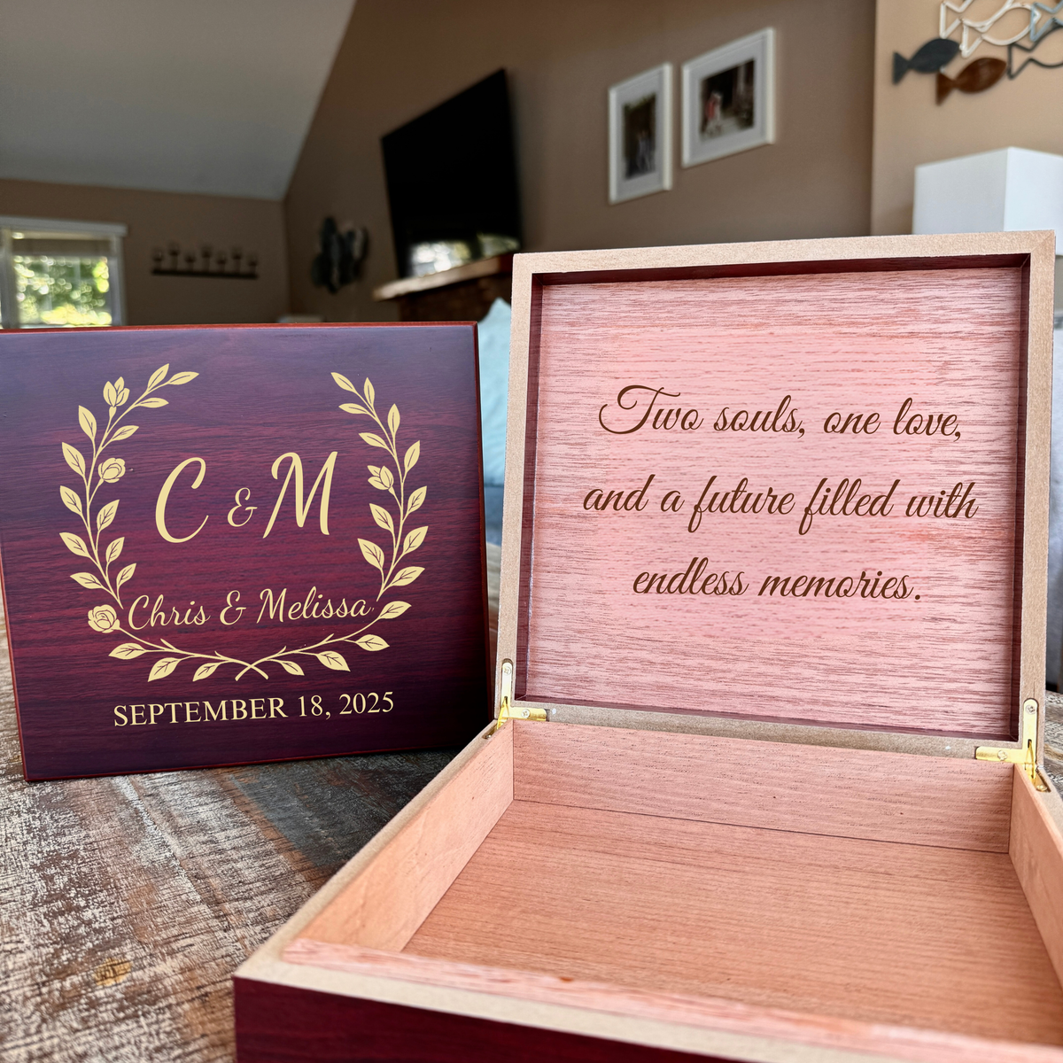 Personalized Wedding Keepsake Box