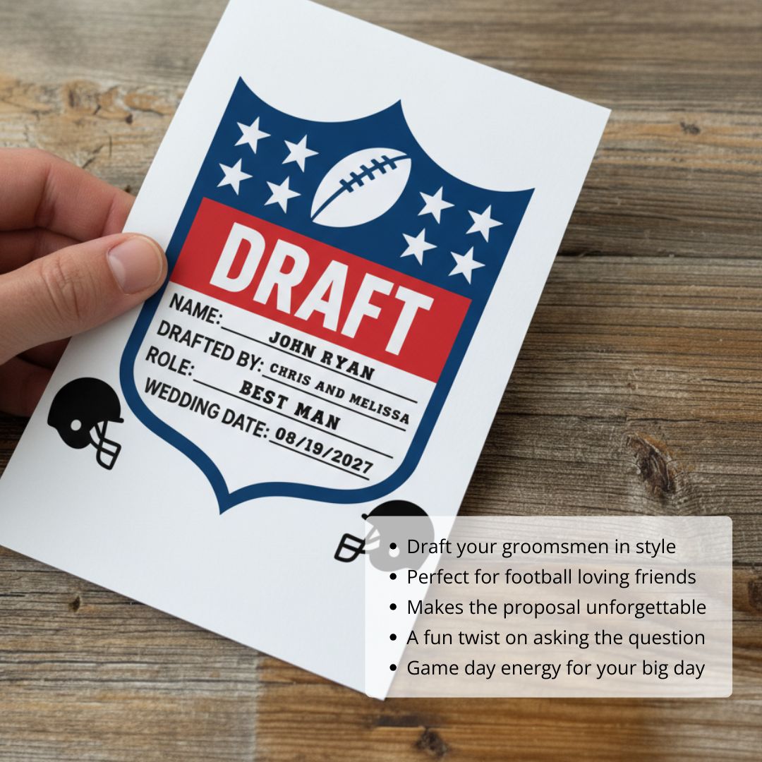 Groomsmen Football Draft Proposal