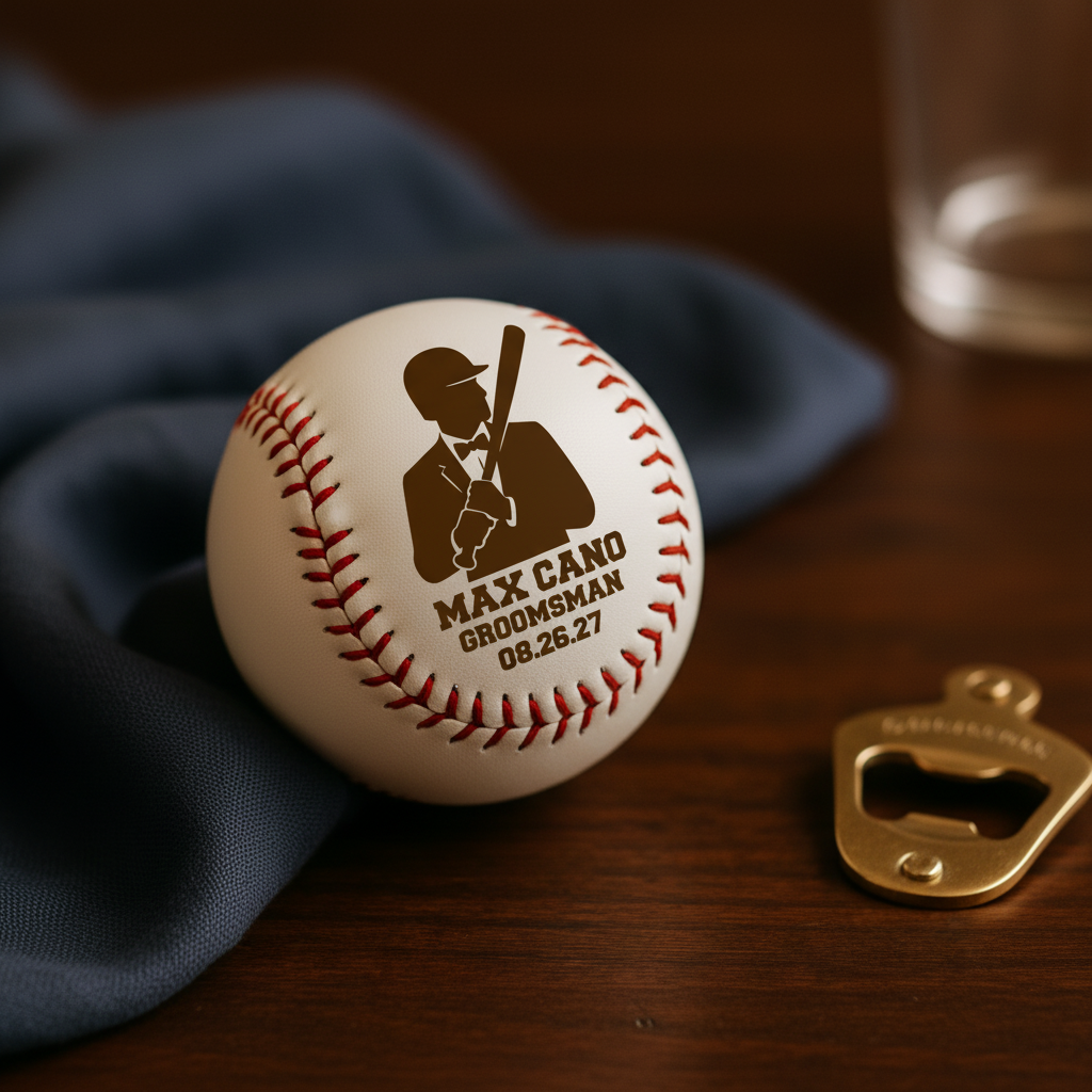 Diamond Classic Personalized Groomsmen Baseball