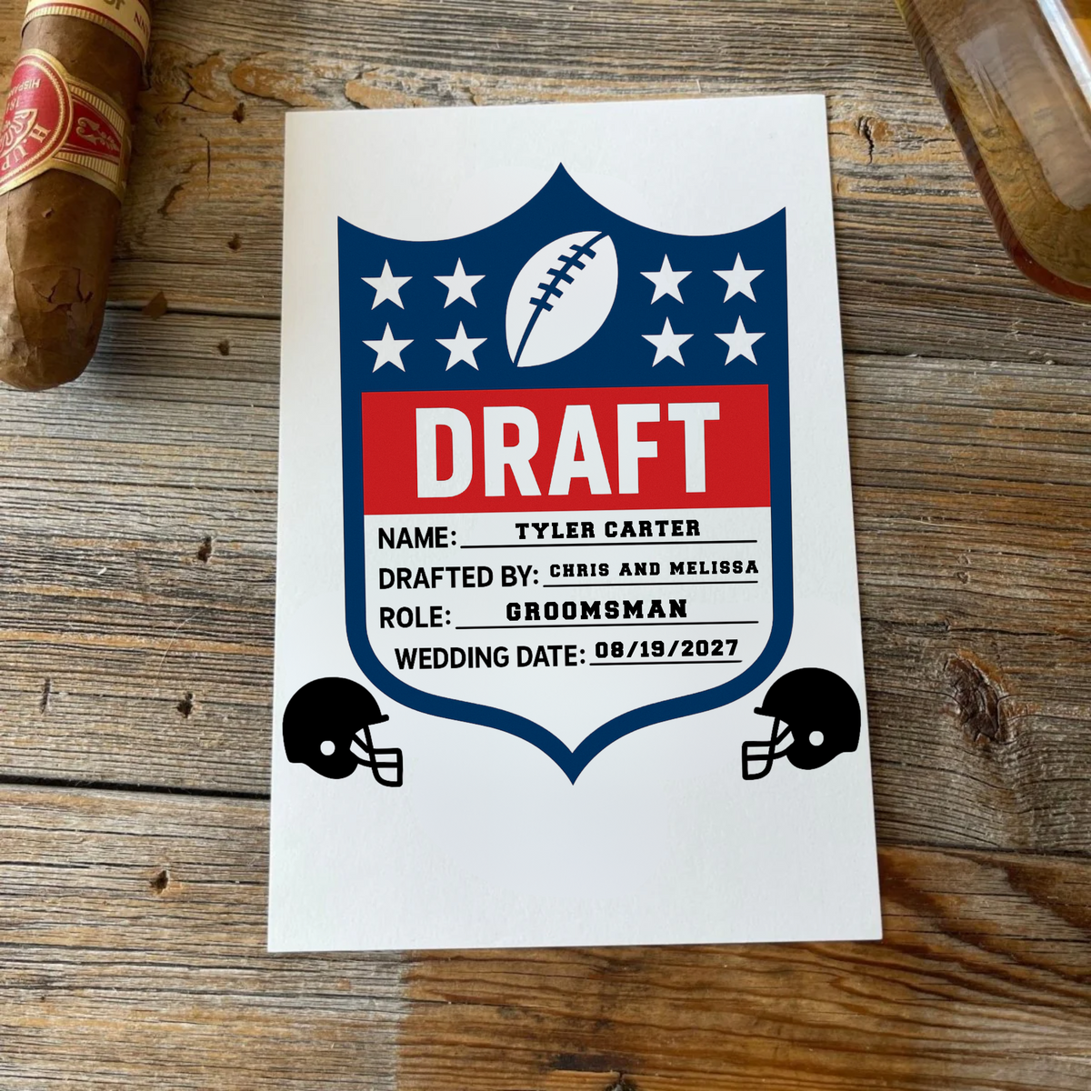 Groomsmen Football Draft Proposal