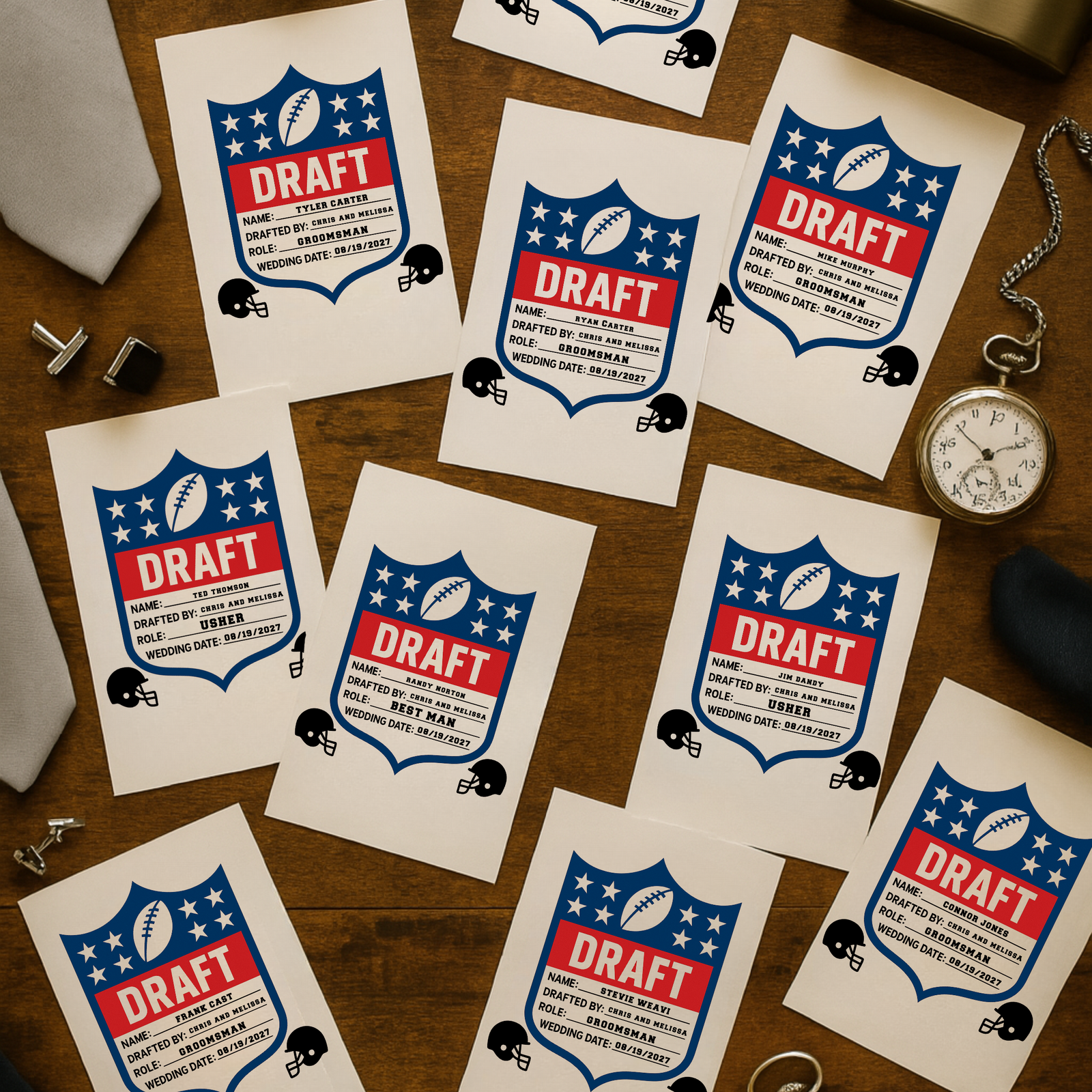 Groomsmen Football Draft Proposal