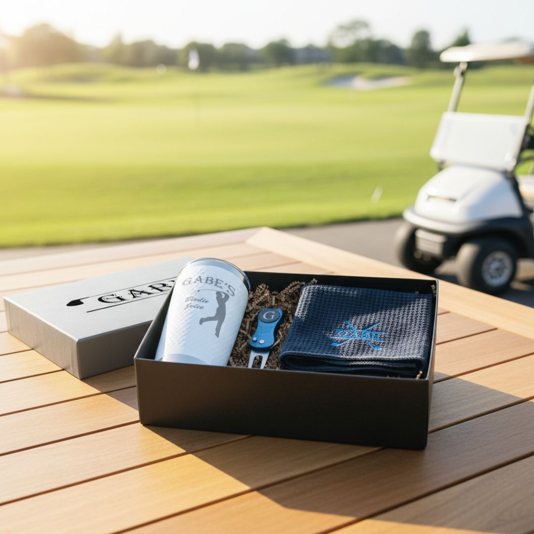 Personalized Golf Groomsmen Gift Box Set