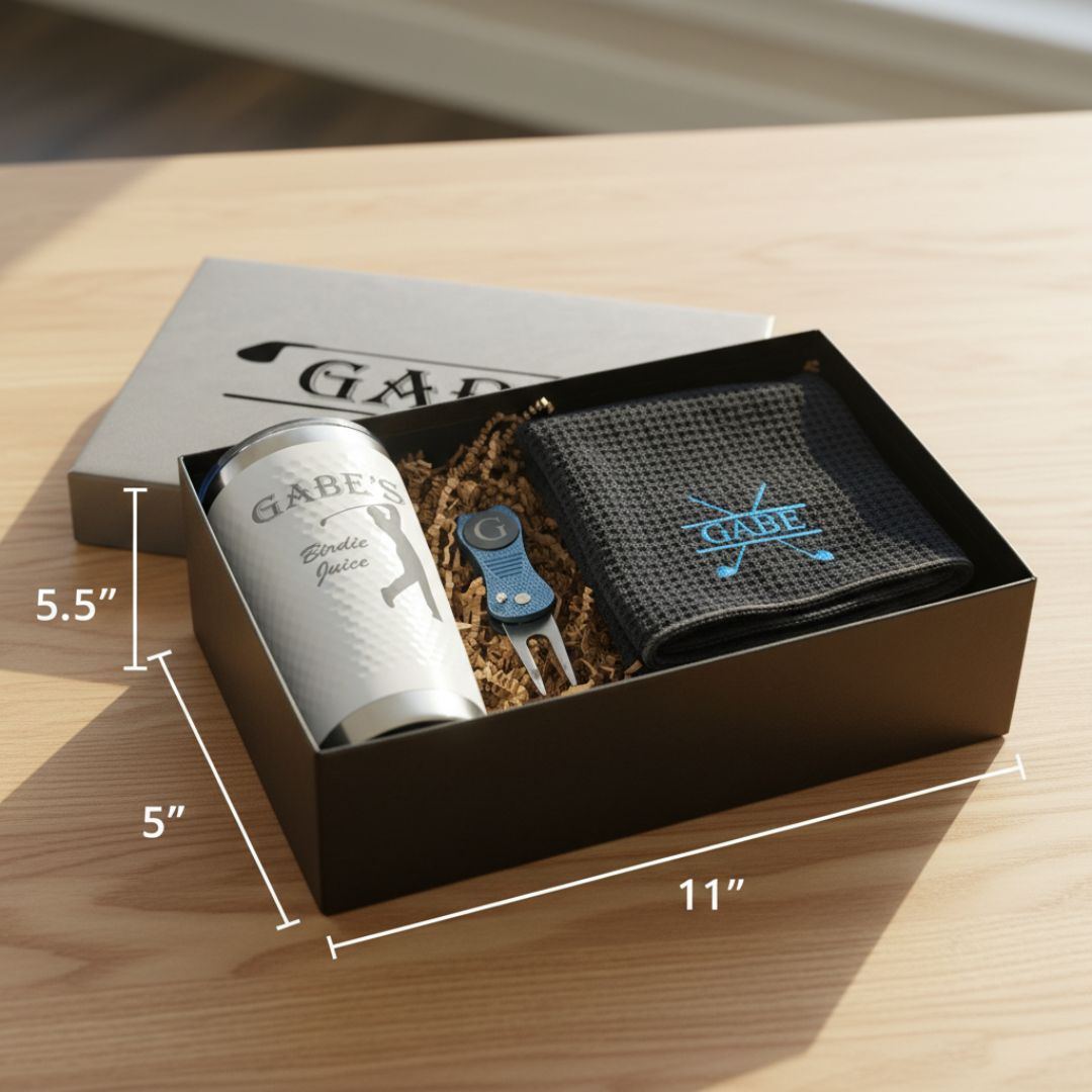 Personalized Golf Groomsmen Gift Box Set