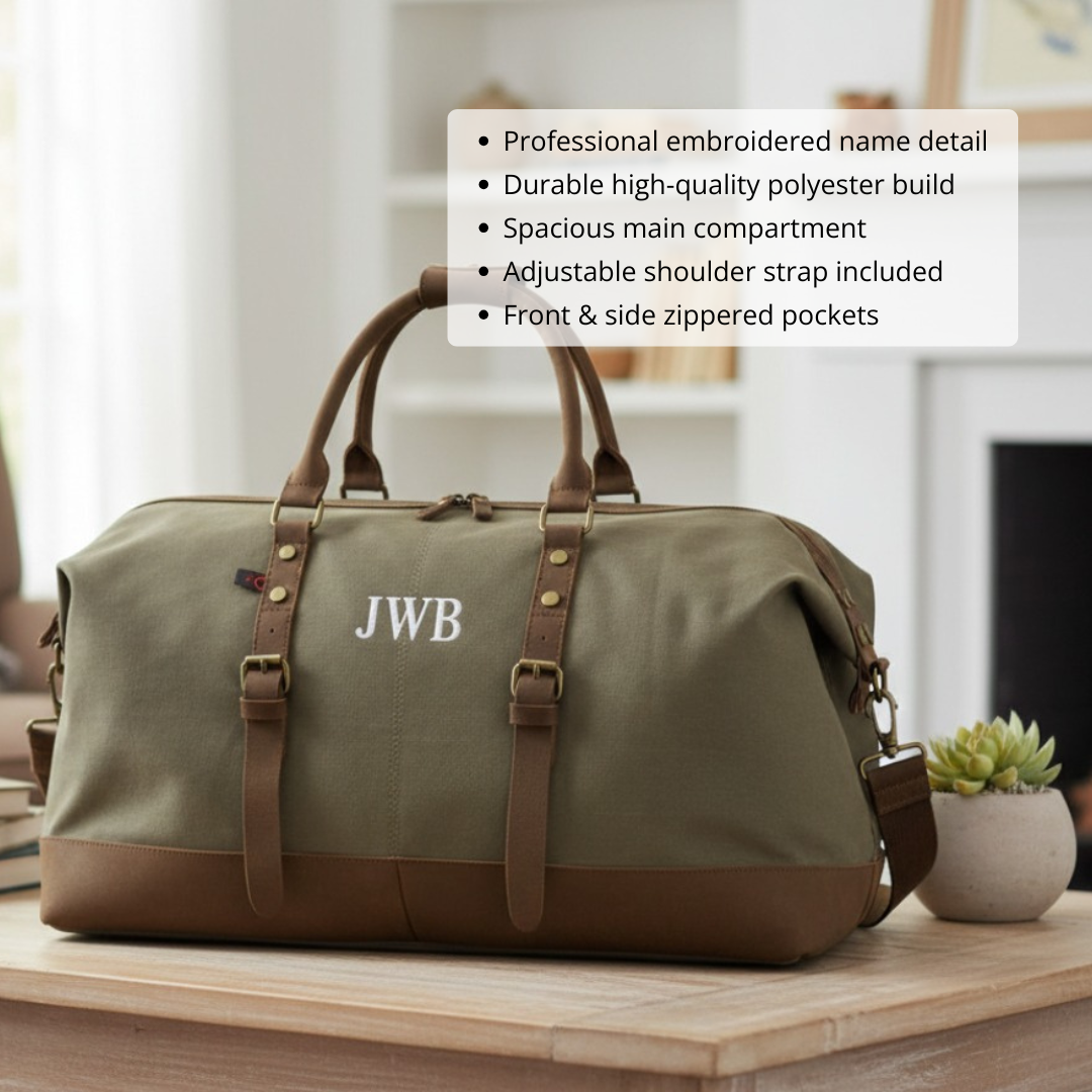 Personalized Canvas Weekender Bag