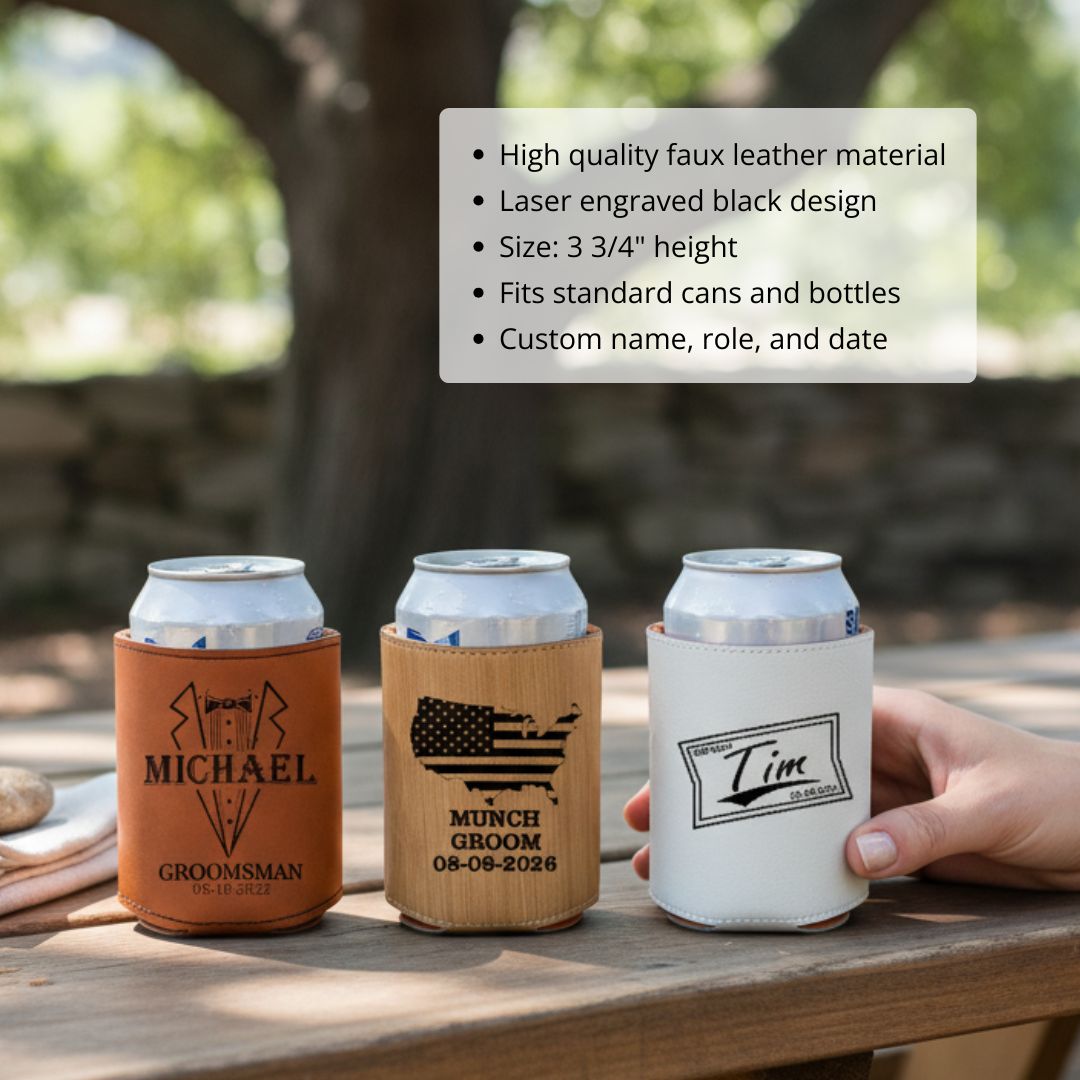 Custom Groomsmen Can Cooler