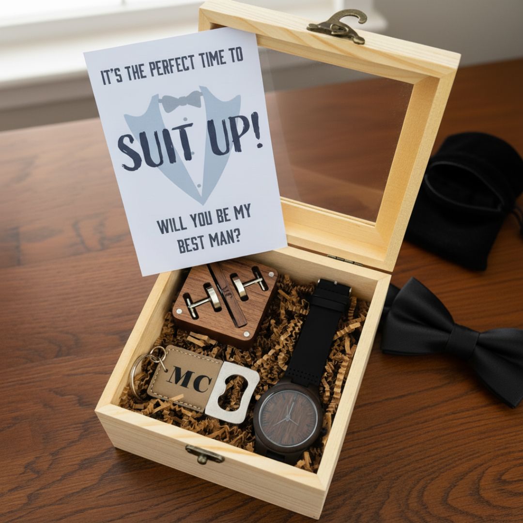 Groomsmen's Gratitude: Personalized Proposal Gift Box