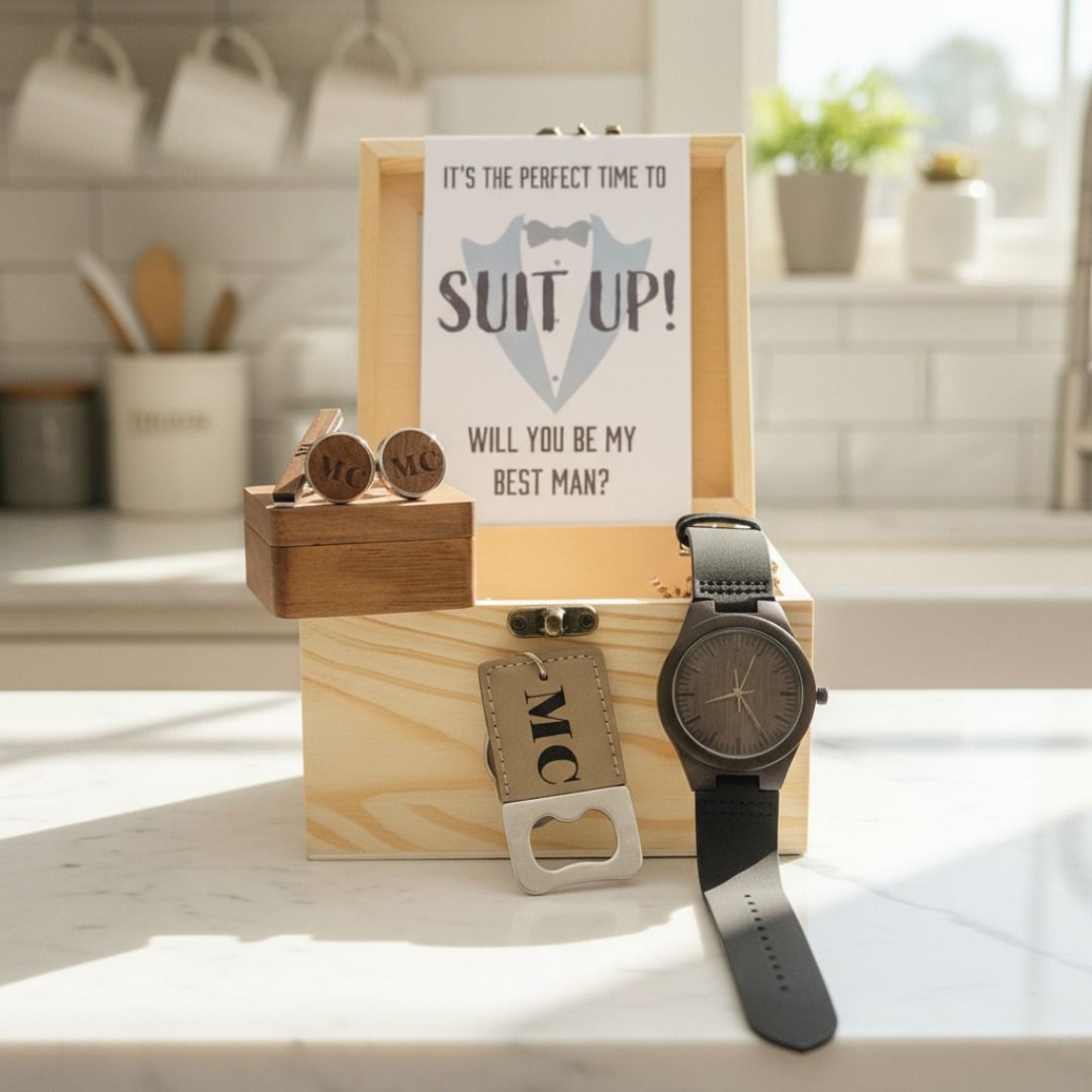 Groomsmen's Gratitude: Personalized Proposal Gift Box