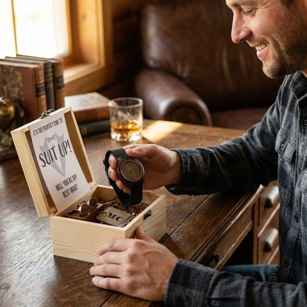 Groomsmen's Gratitude: Personalized Proposal Gift Box