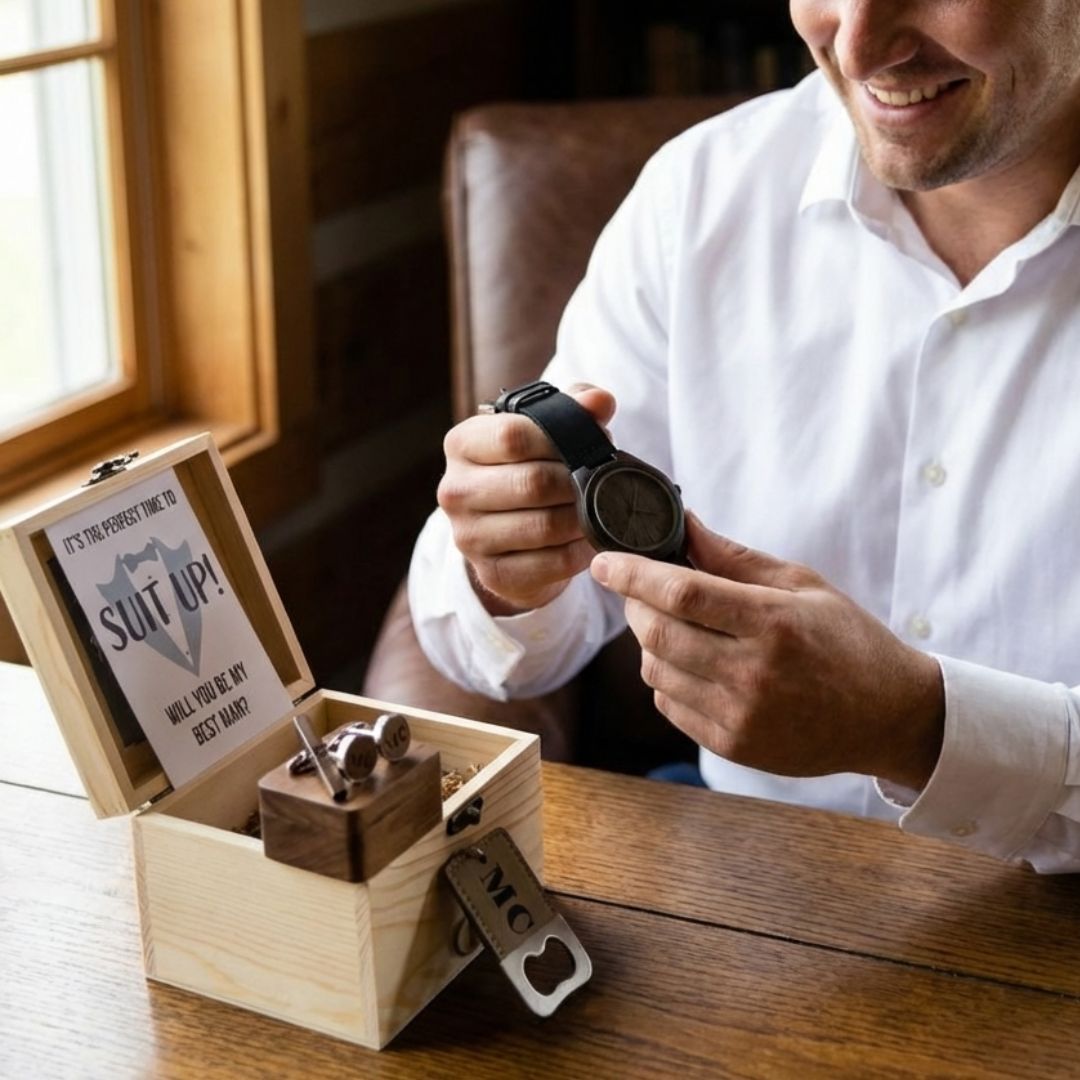 Groomsmen's Gratitude: Personalized Proposal Gift Box